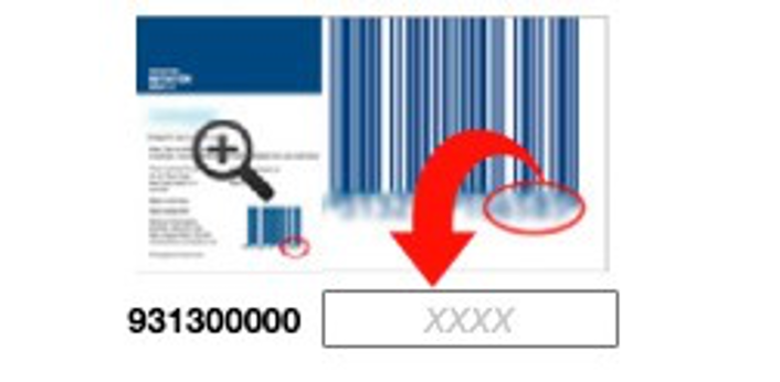 Medicine pack with barcode example